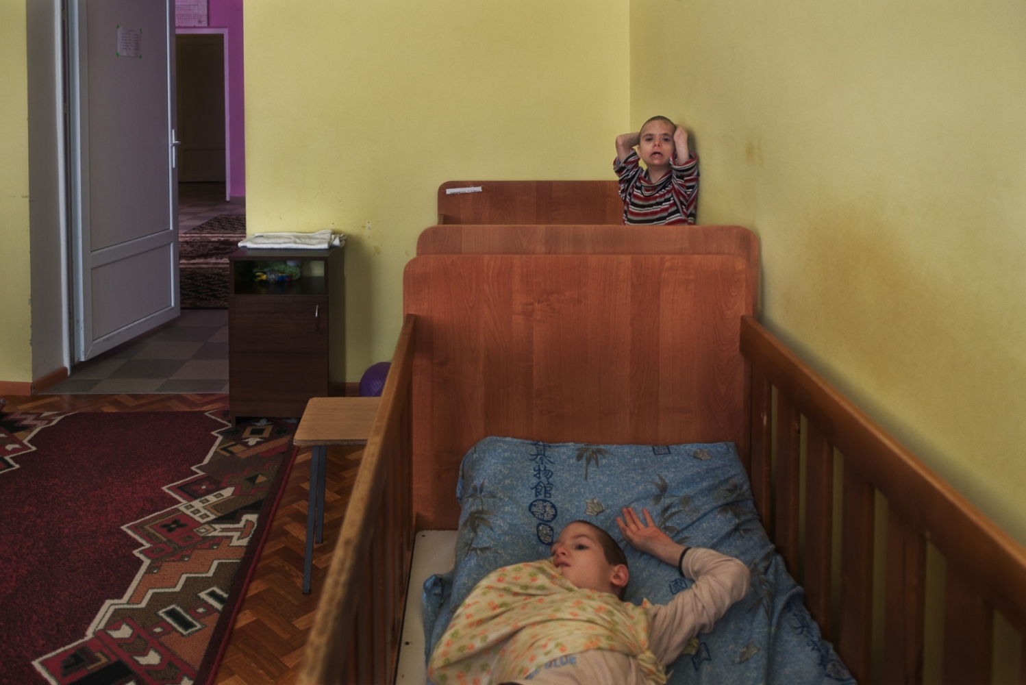 Pitomnik: Ukraine's forgotten - Half of the 60 children are confined to bed all day. Many...