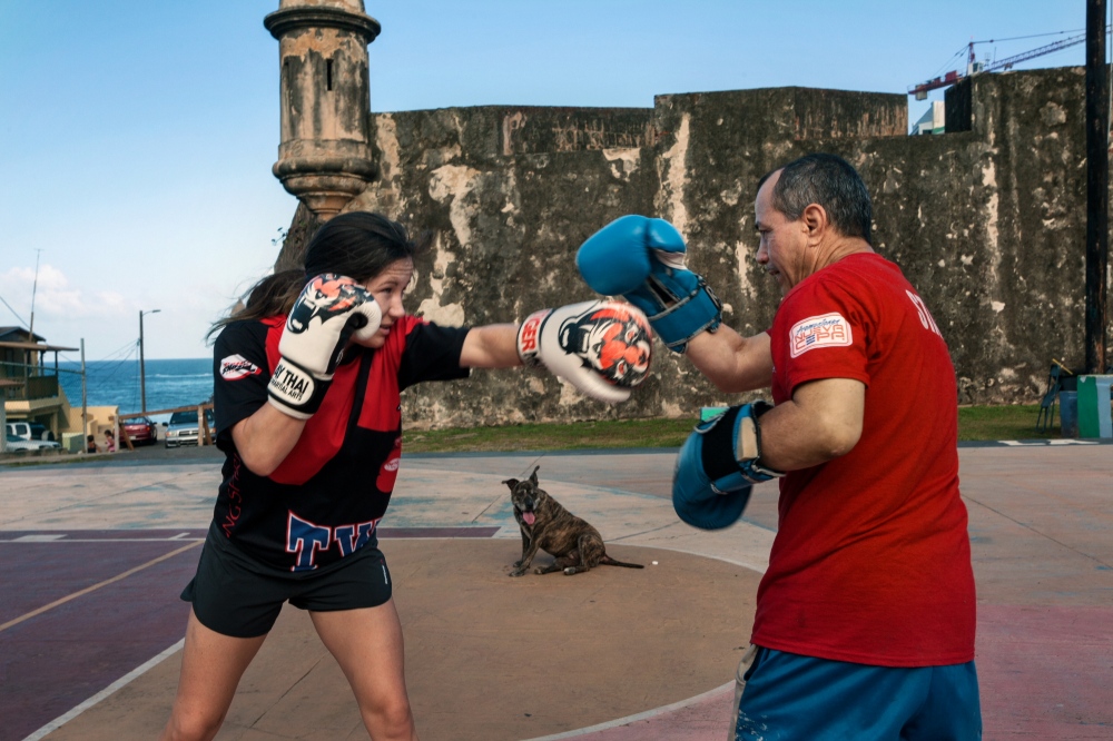 Mixed Martial Art fighter Angel...istobal Castle in Old San Juan.