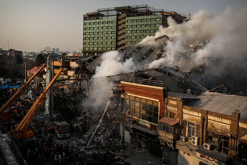 The Last Fire - View of the Plasco building after the fall