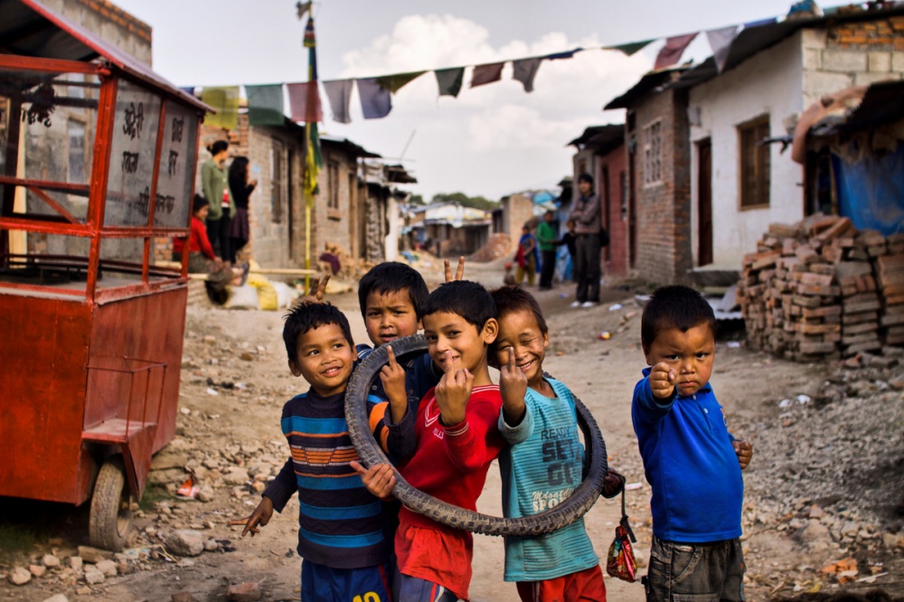 Imaginary kids from slum,Nepal