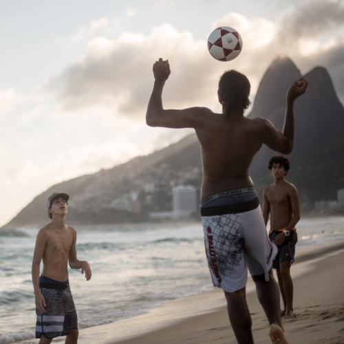 Brazil -                                 Soccer at sunset at...