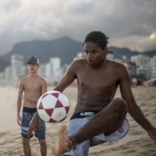 Brazil -                                 Soccer at sunset at...