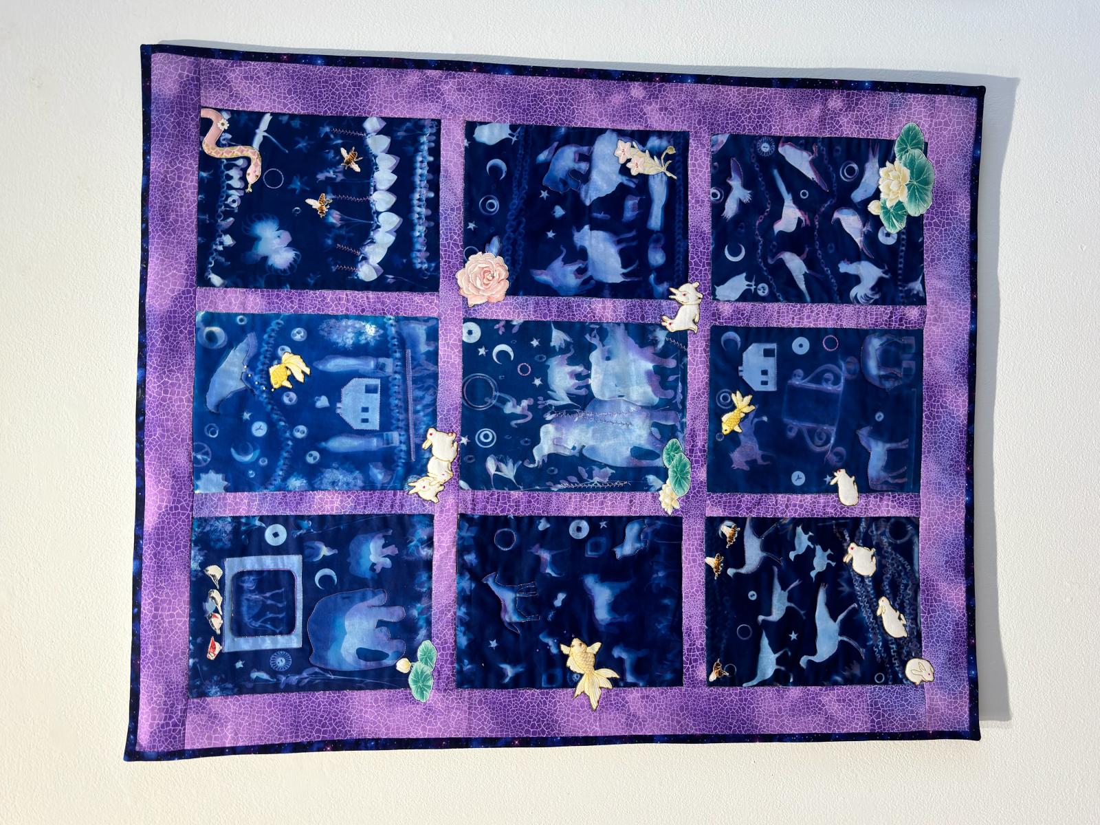 Cyanotype Flags and Collaborative Quilts by Ellen Wallenstein