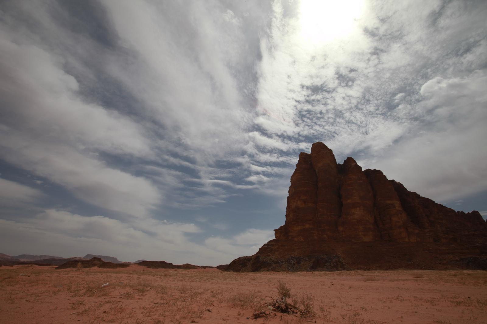 The Seven Pillars of Wisdom in Wadi Rum, Jordan 