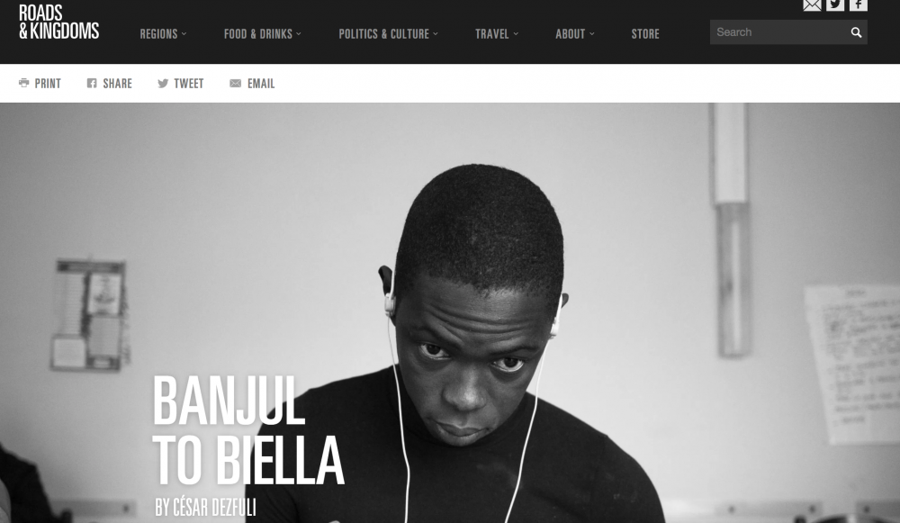 Thumbnail of 'Banjul to Biella' featured in Roads&Kingdoms