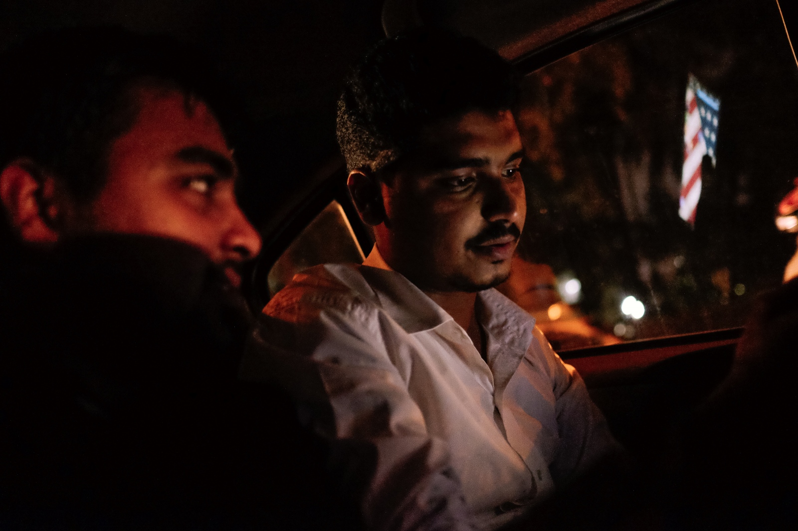 Ashrafali, (21), on his phone, is going out with friends to celebrate his birthday. He moved recently from a night shift to a day shift. &ldquo;In my other company doing night shift it was too much pressure. I used to make 200 calls per night to the USA.&rdquo; Before, he was trained to become a pilot but due to financial problems he started working in a call centre to save money and fulfil his dream. The Pilot course in India costs around 45,000 USD. Navi Mumbai, India. 11th March 2016.