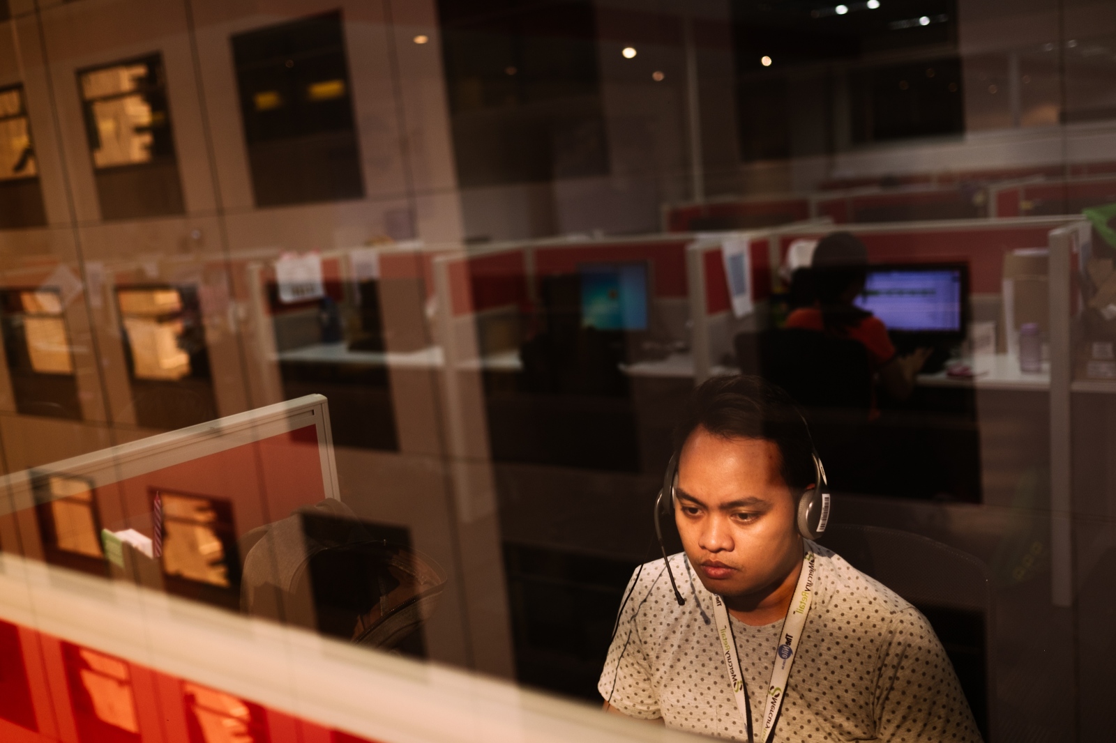Erikson, 26 years old, &nbsp;is working on an Australian account. Bonofacio, Manila Philippines. 19th April 2016. &ldquo;In a call centre my life changed financially. Here I finally earn and can save good money,&rdquo; he said.