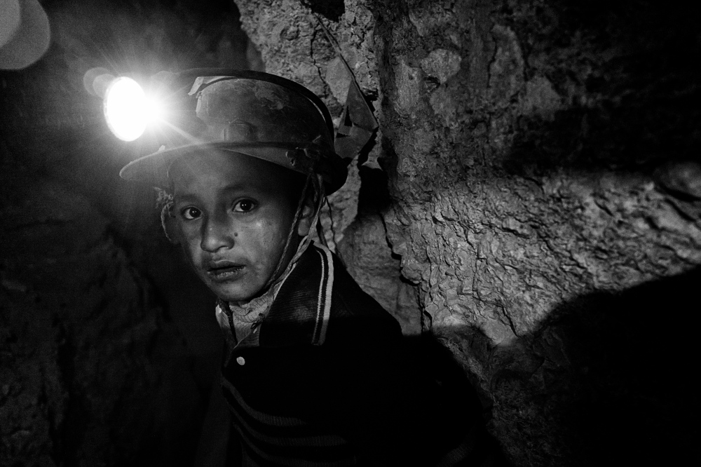 Alberto, 10 years old miner. Ce...osÃ­, Bolivia on Nov. 22, 2016.