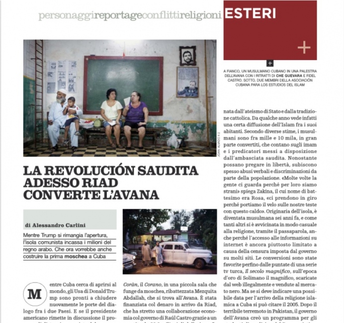 "Islam in Cuba" feature in Il Vernedi de La Repubblica