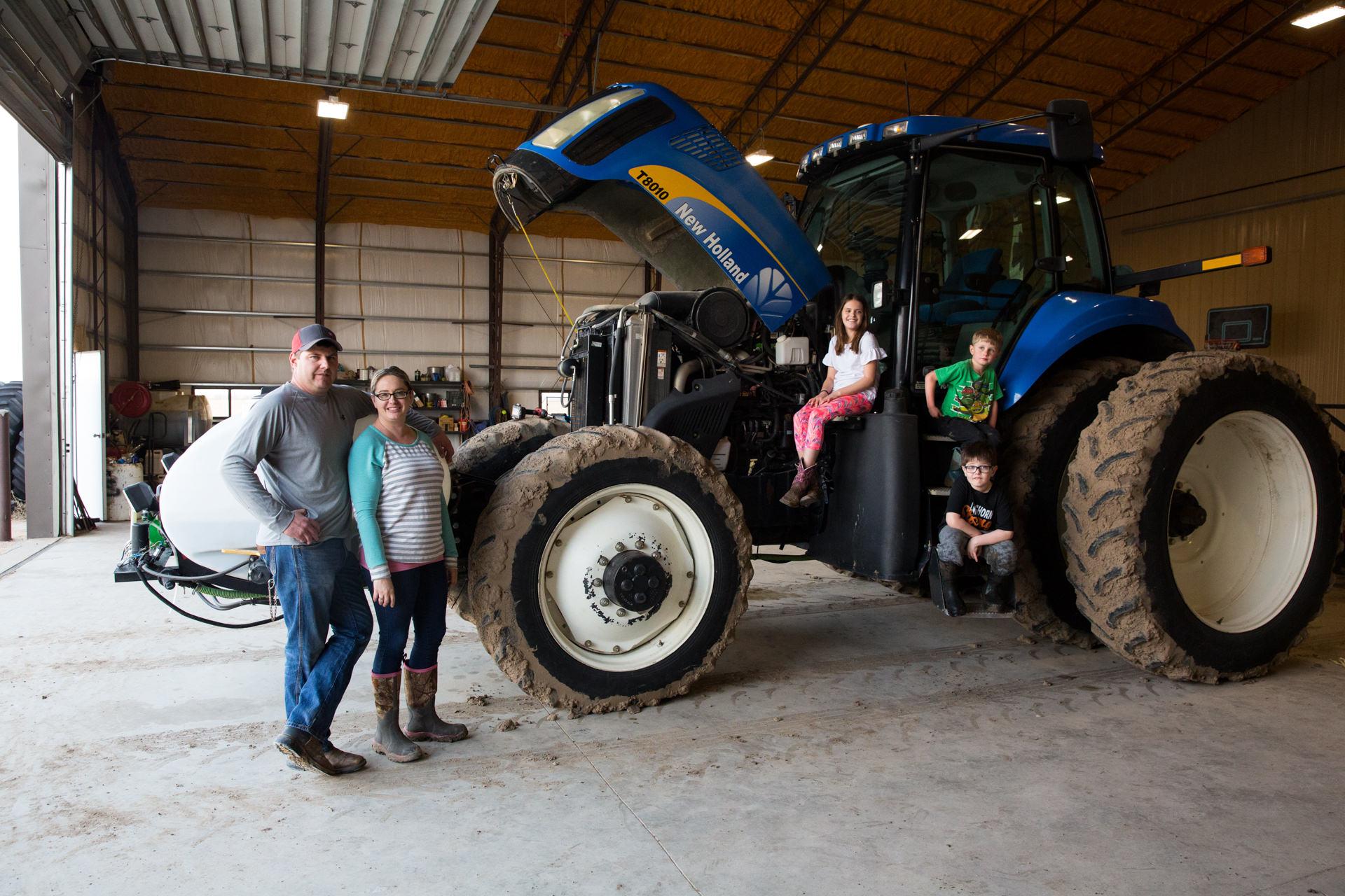 Robert Wood Johnson Foundation - Shane and Andrea Knoll pose with their children Taylor,...
