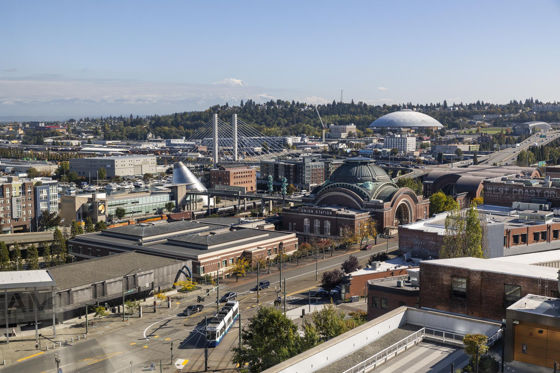 Robert Wood Johnson Foundation - Views of downtown Tacoma, Washington on October 4, 2023...