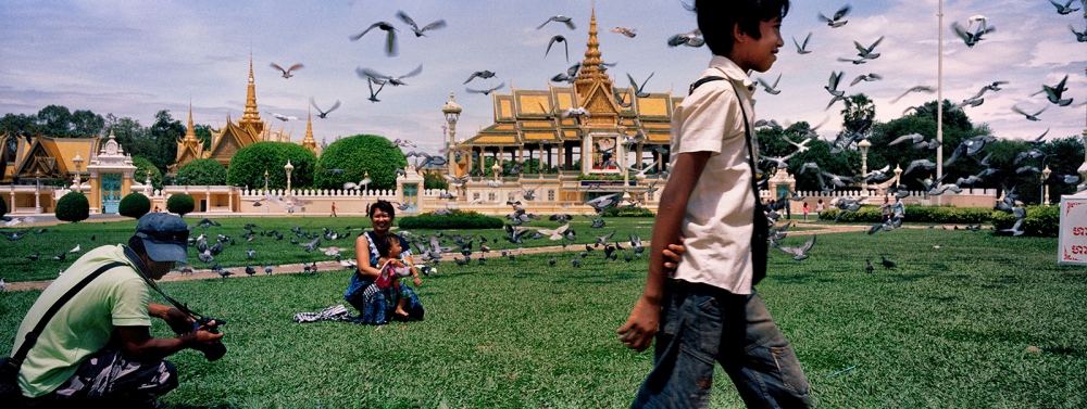 Cambodian family travels to the...eekends, Phnom Penh, Cambodia. 