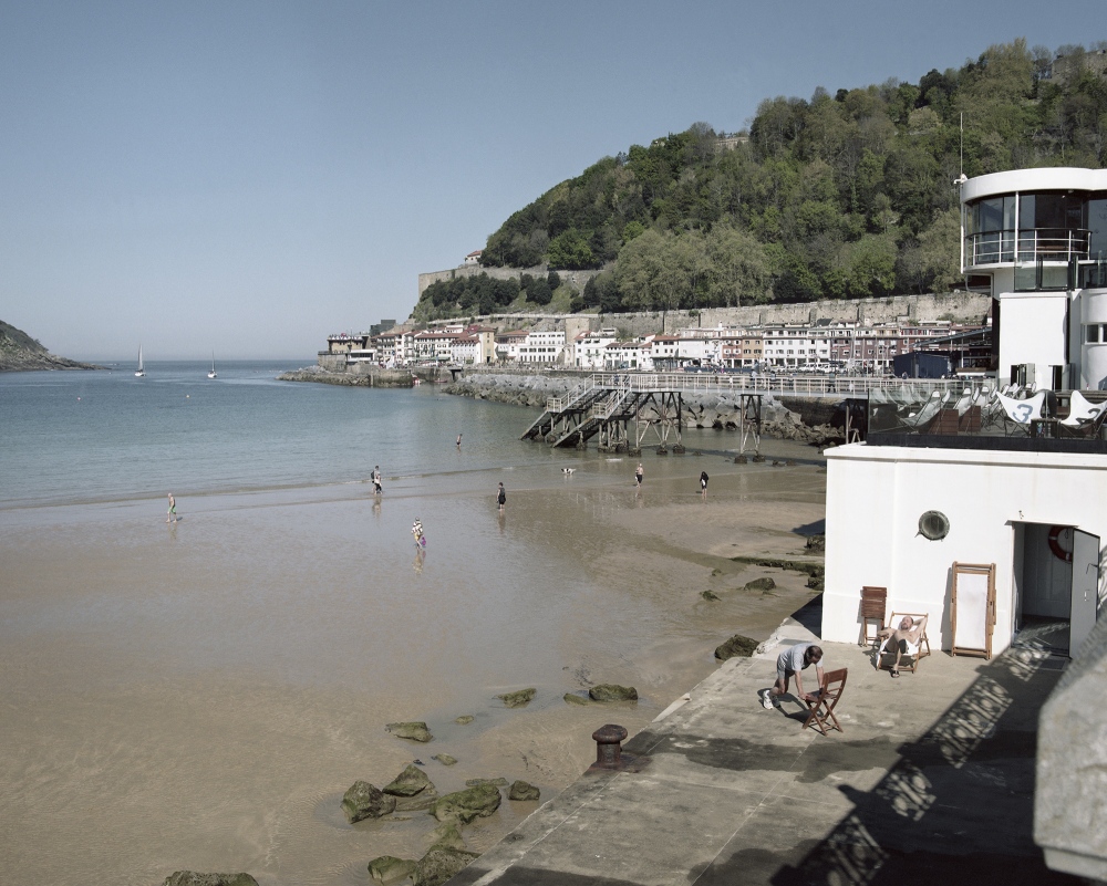 Back to South - Spain, San Sebastian. A view of the seaside of the Basque...