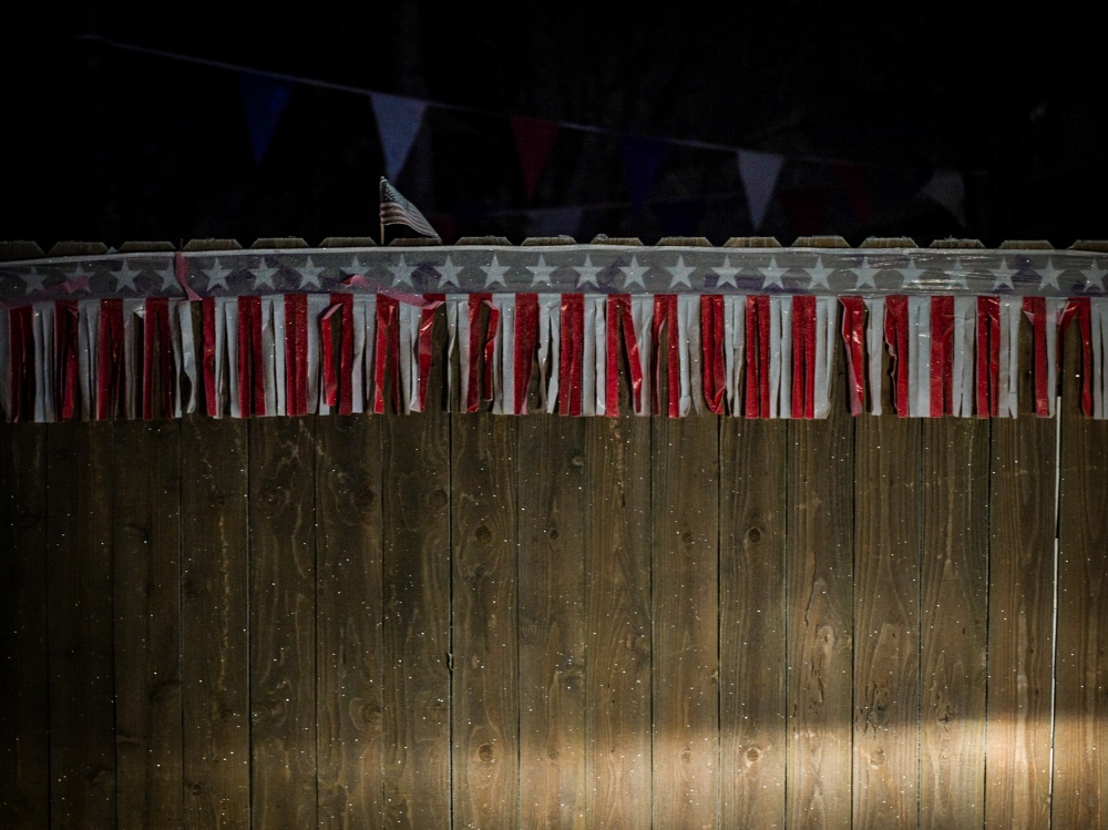 Image from CALL HER ALASKA - The fence outside of the American Legion Jack Henry Post...