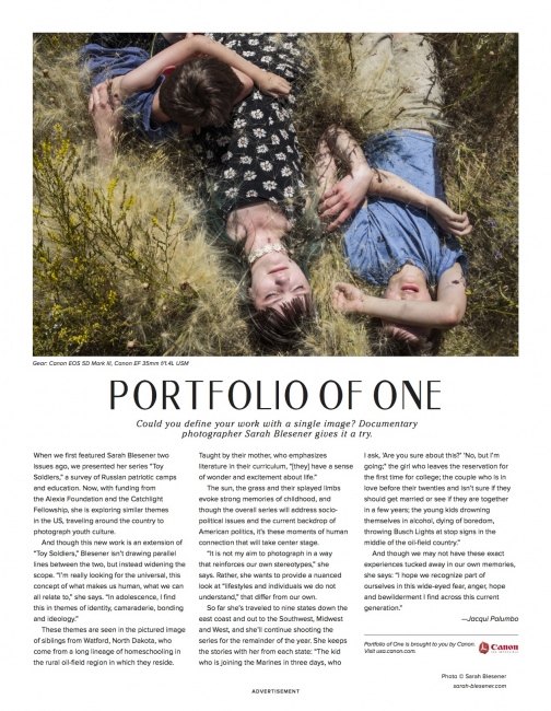Canon Features My Work on PDN Magazine