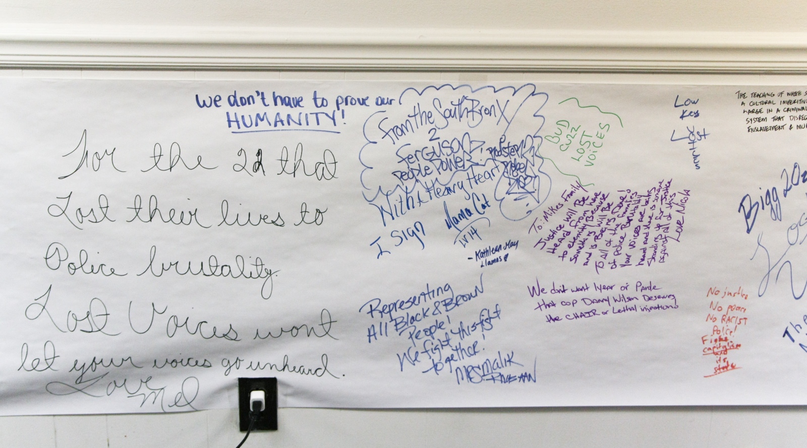 Ferguson October - Community members and supporters write how they feel...