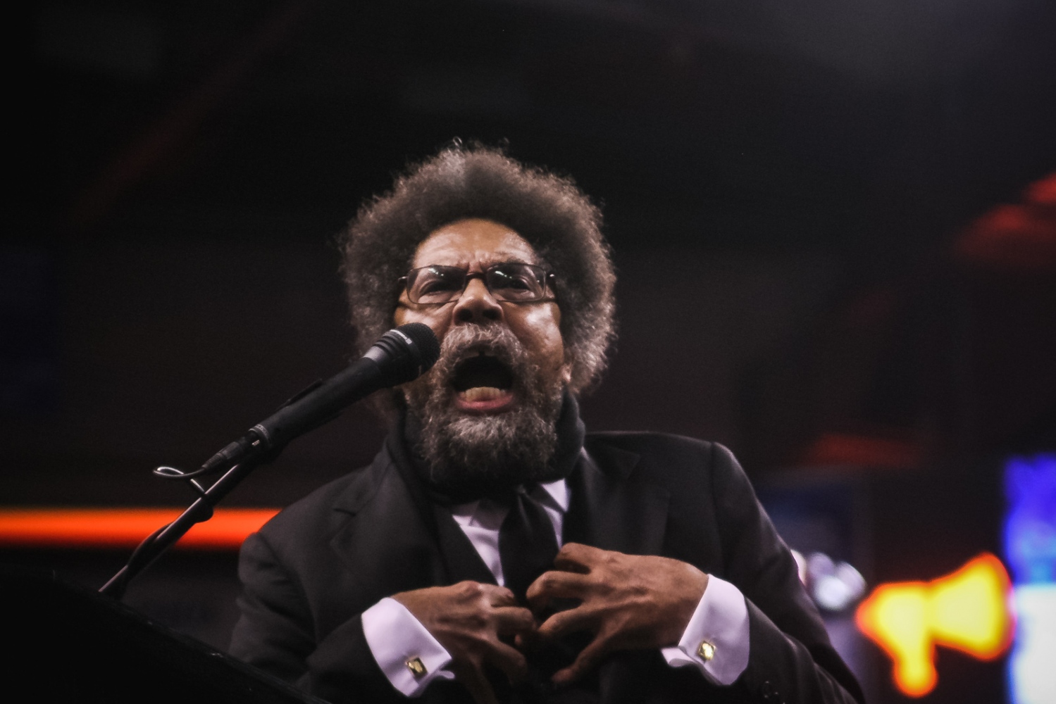Ferguson October - Liberatin theologist and socialist Cornel West speaks to...