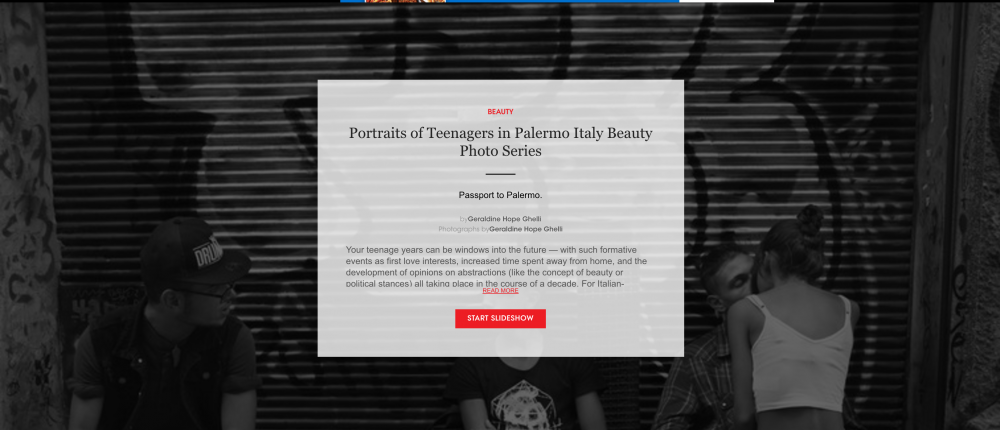 Check out my latest portrait series of teens in Palermo on Teen Vogue! 