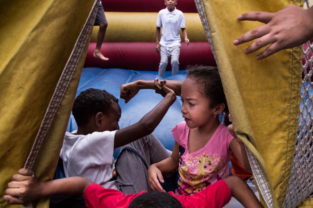 Children playing in a Caracas slum.