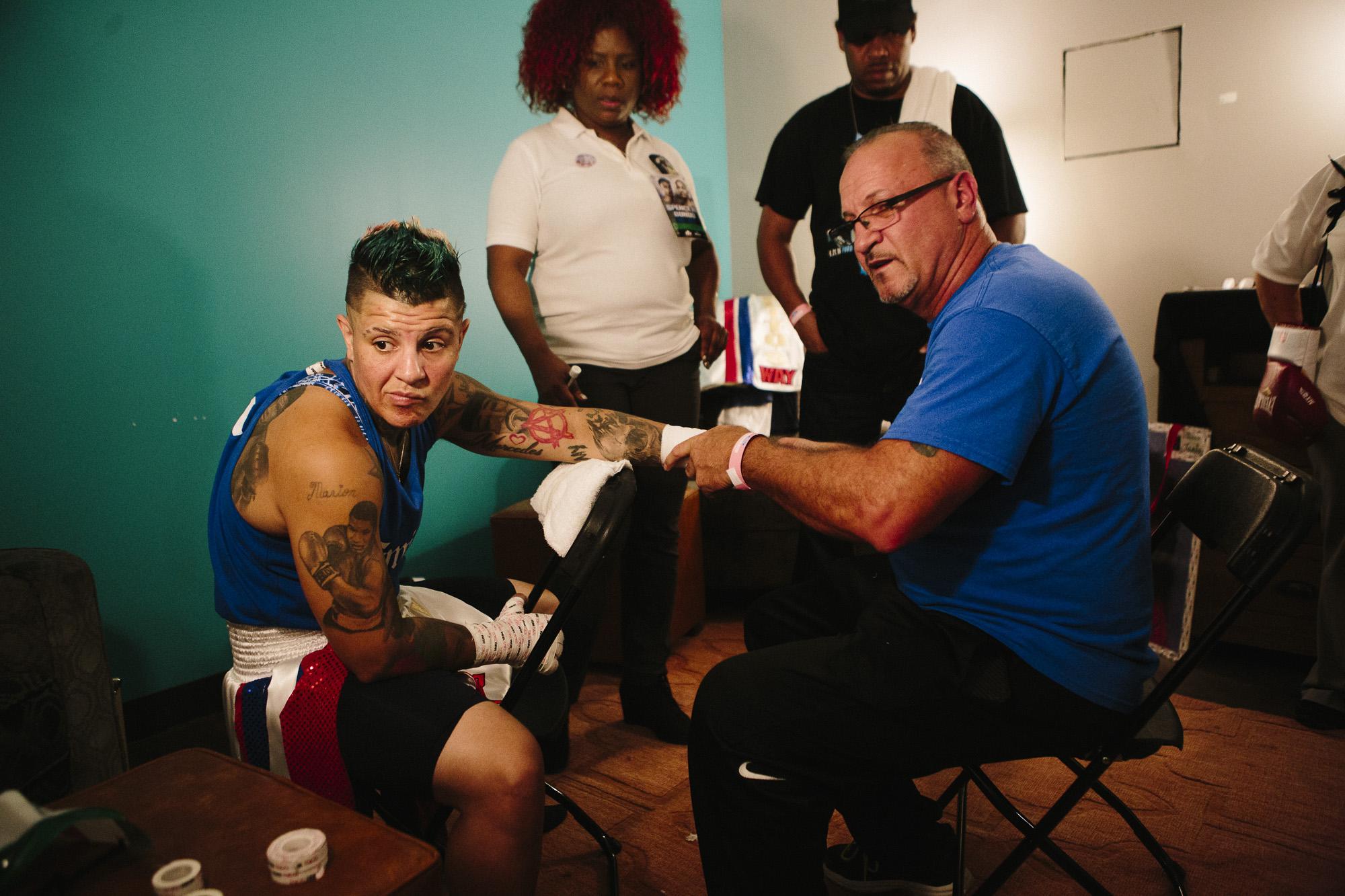 Pound for Pound | ESPN W - Boxer Shelly Vincent in her dressing room at the Ford...