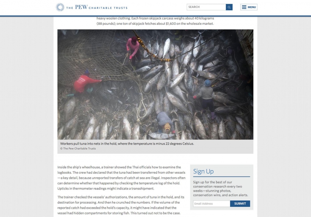 Illegal Fishing Inspection for Pew Charitable Trust