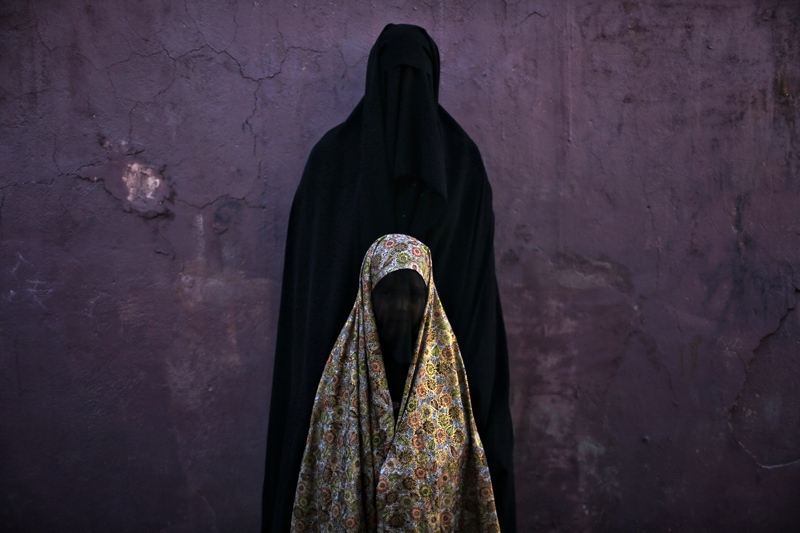 Mourning for Hussain -   The portrait of a woman from Khorramabad city along...