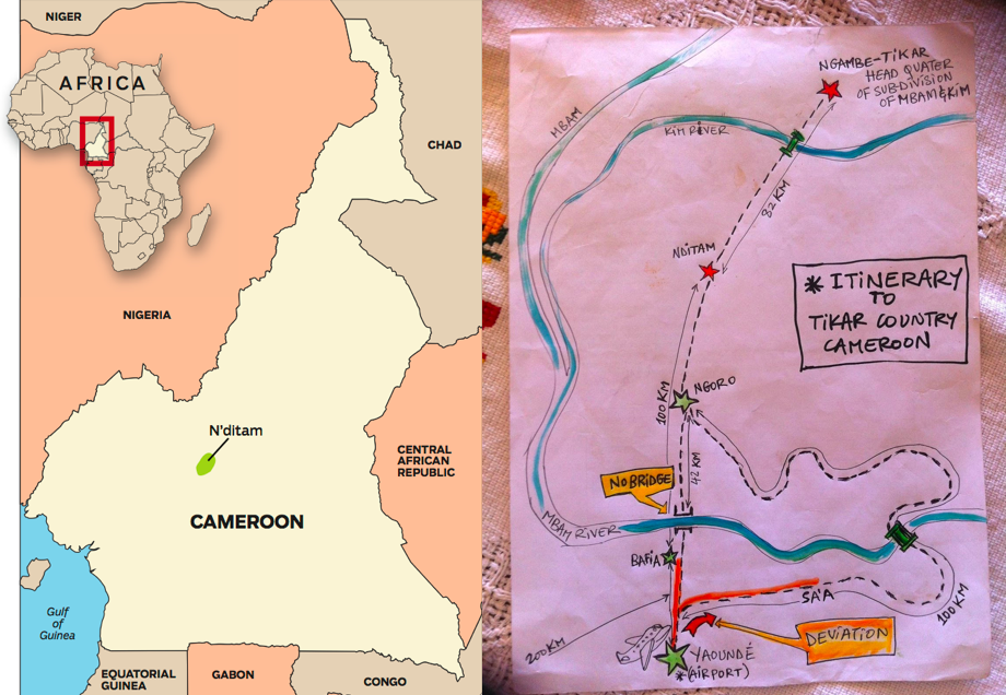  Left: location of Cameroon and...isolation of the project site. 