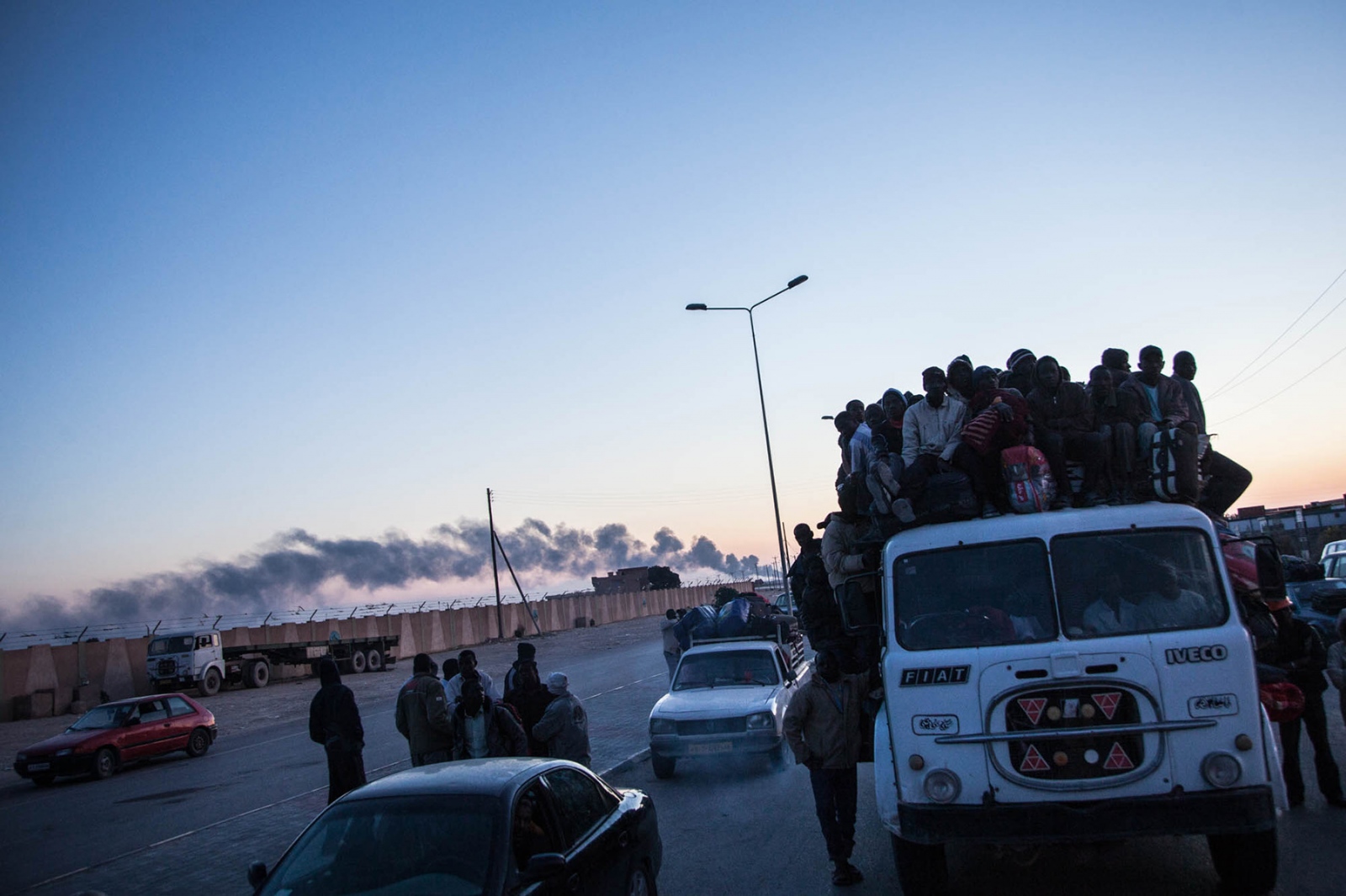 Libya: Migration Crisis - Migrant workers, the majority of whom were Bangla and...