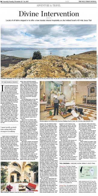 Israel's Jesus Trail for The Wall Street Journal