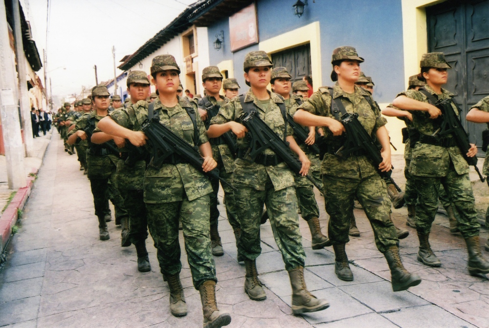 Members of the Mexican Army mar...he state.Â September 16,Â 2014.