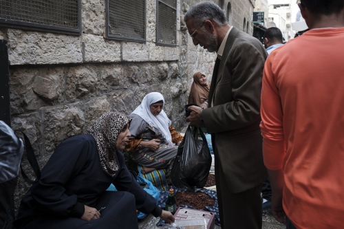 Palestine -  Women Selling Veggies, Muslim Quarter Jerusalem | Al...