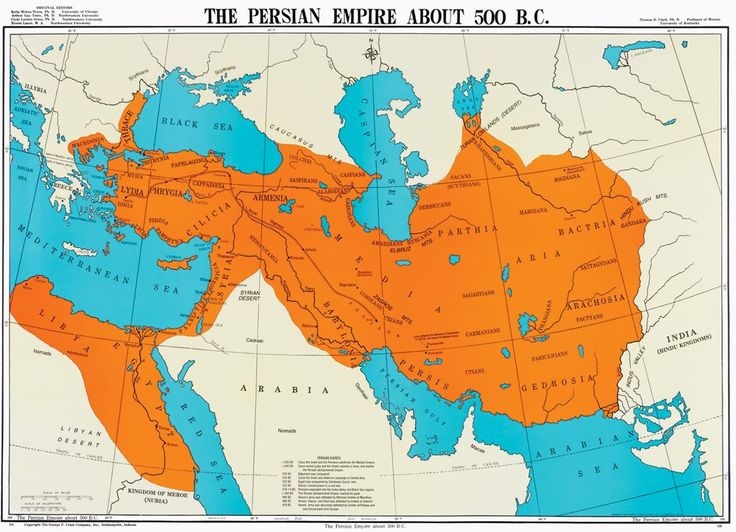 a map of Persian empire in its...t territories, from pinterest. 