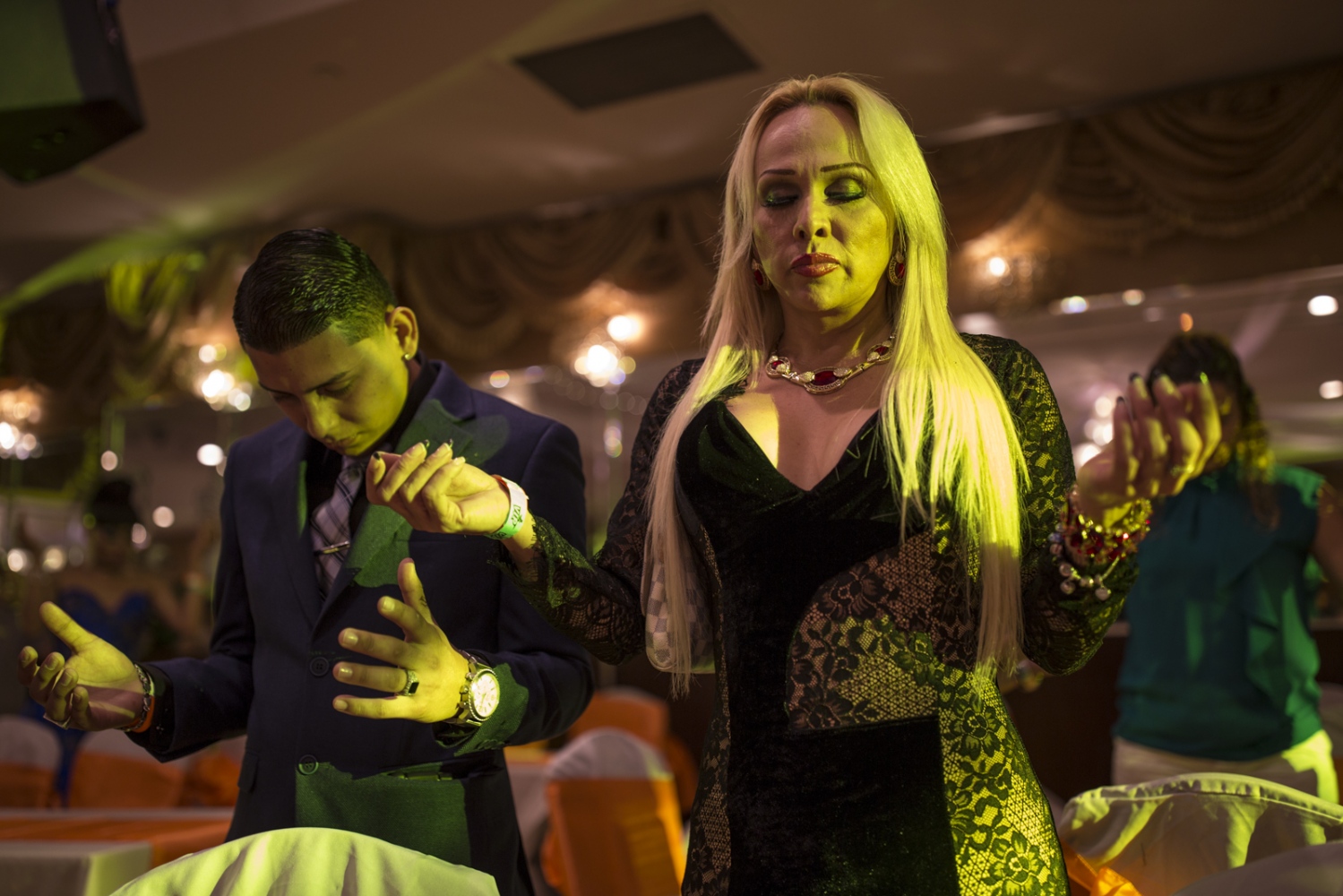 Transgender woman Ivonne Garcia prays during the annual celebration to honor Santa Muerte in...
