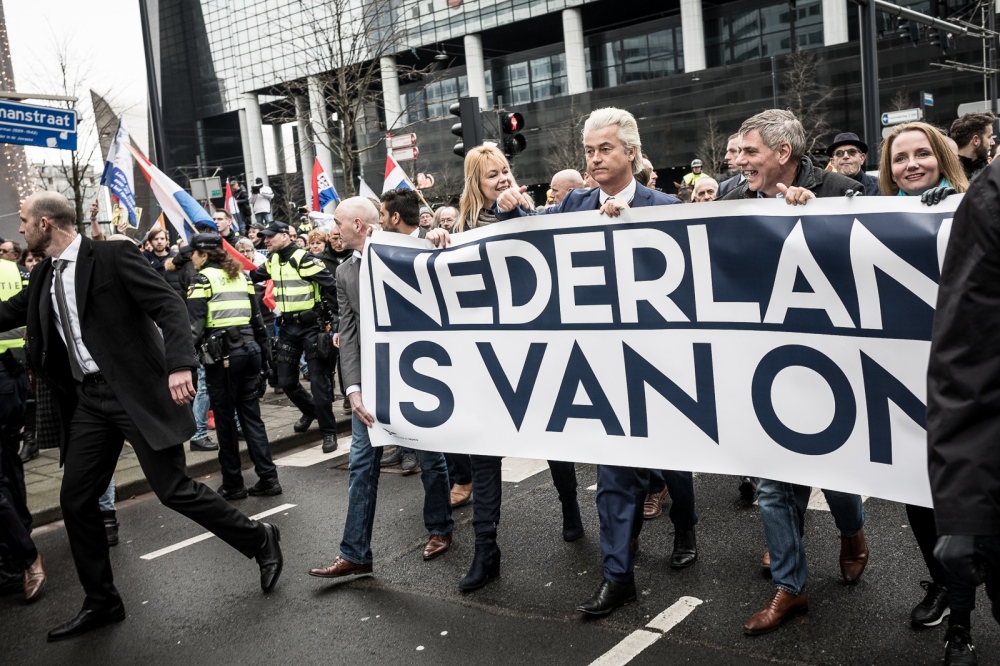 Anti-Islam Protest in Rotterdam, Netherlands by Valentin Bianchi