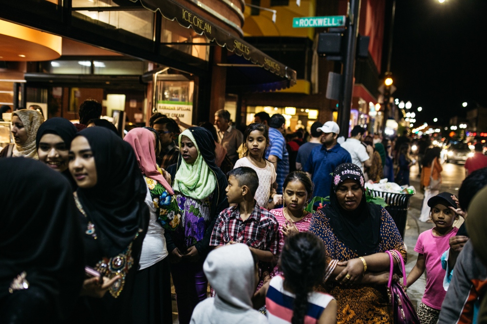 Rohingya during Ramadan on a st...th Asian shops and restaurants.