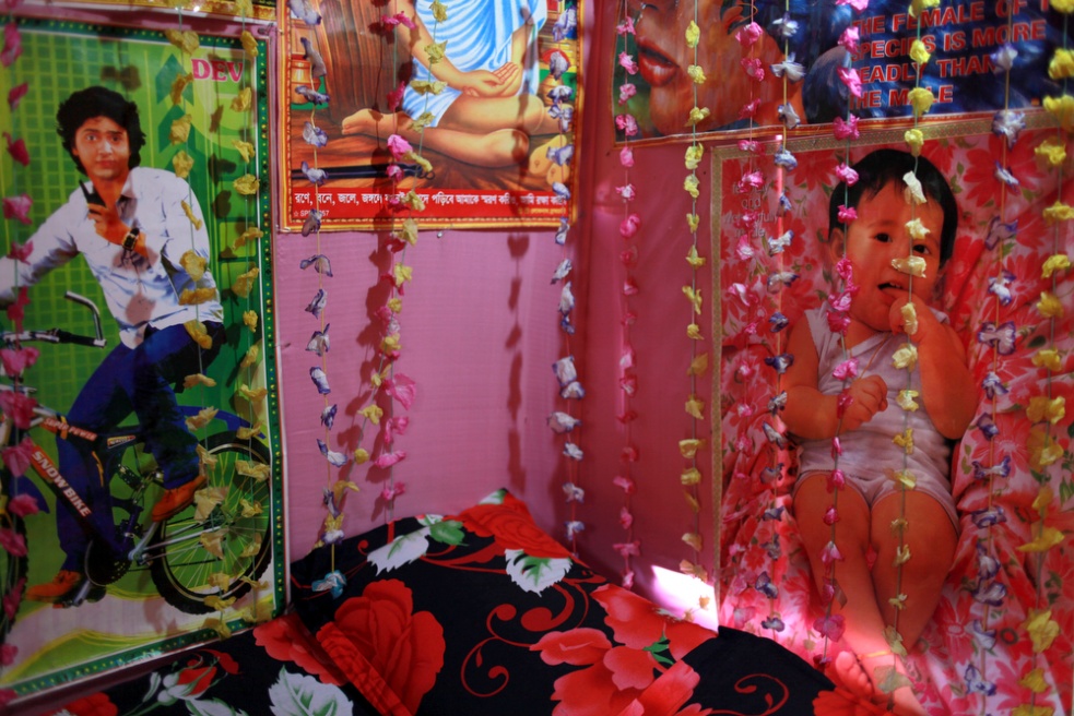 The room of an underage sex wor...on the banks of the Padma river