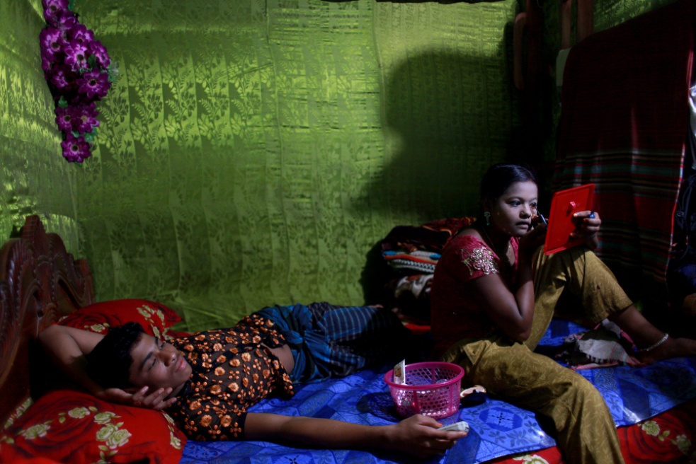 Underage sex worker Sonia apply...on the bank of the Padma river.