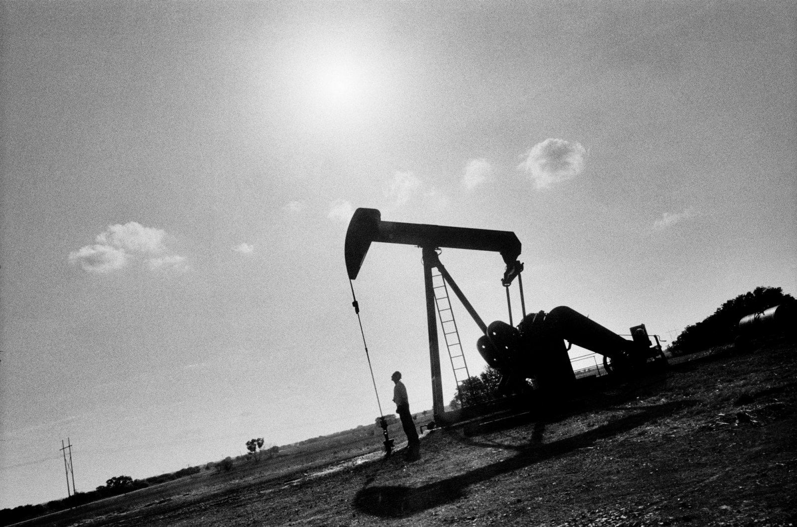 American Dreamscape - His father an oil man, Oklahoma oil rig dreaming.
