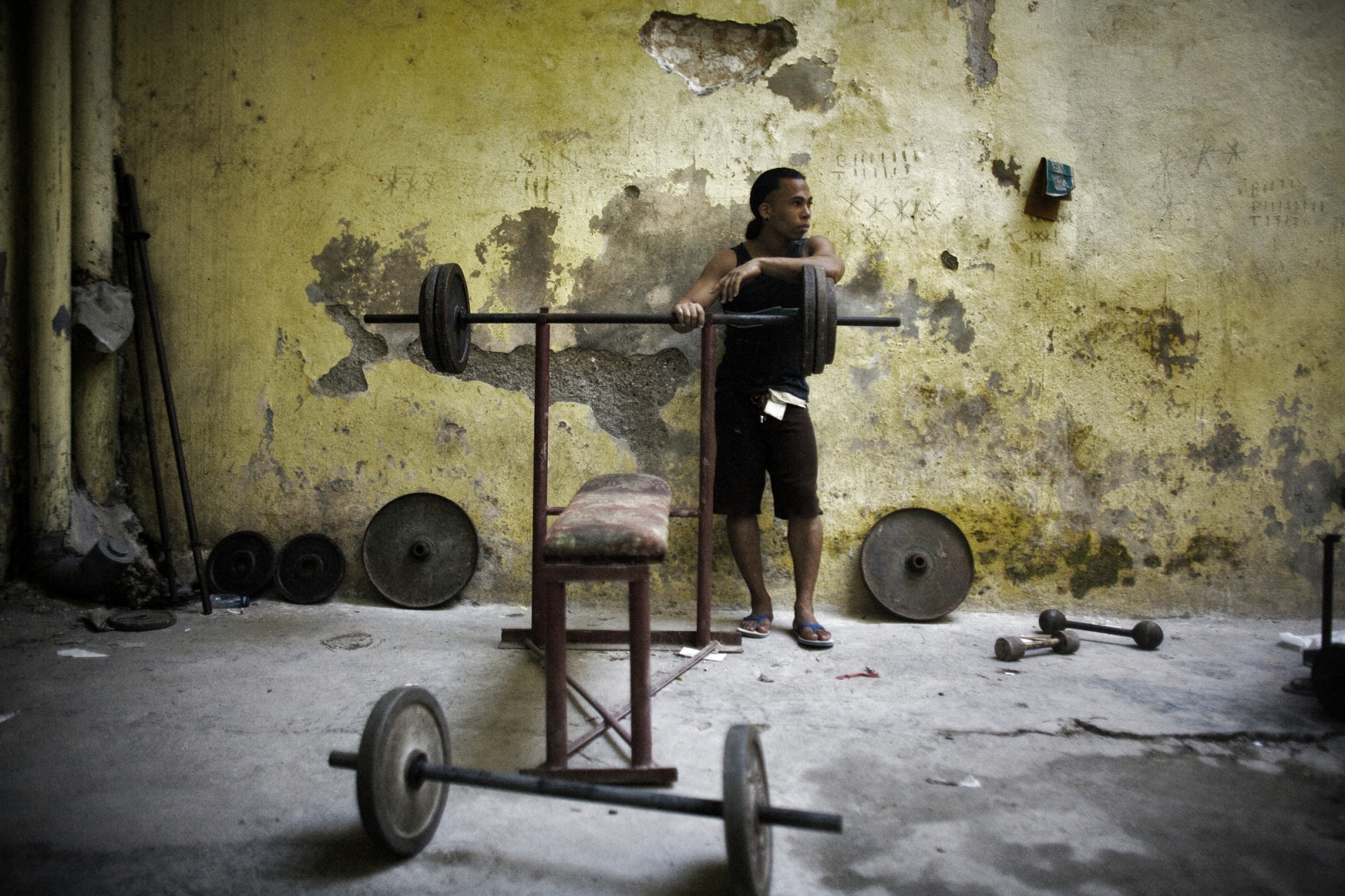 ¡Cuba Libre! - A small makeshift gymnasium housed in the bowels of a...