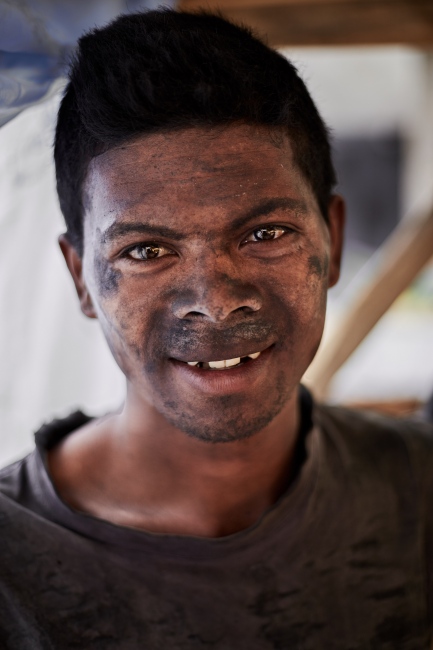 A Malagasy metalworker.