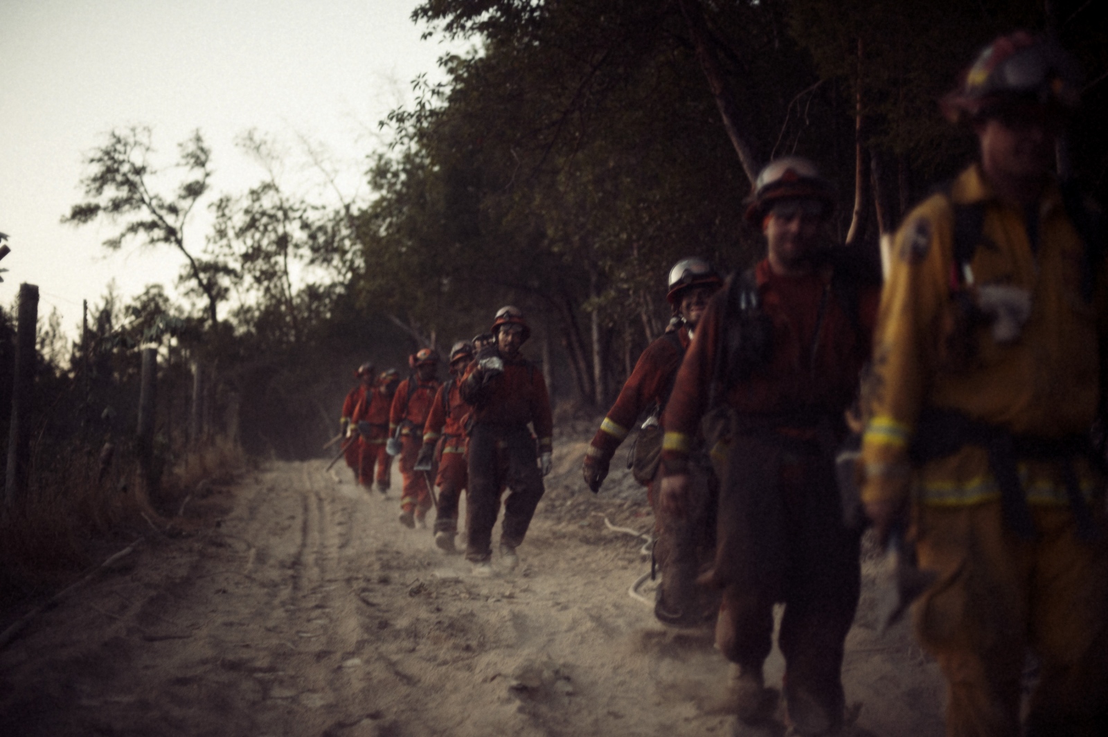 Fire for Freedom - Antelope Conservation Camp firemen are led in formation...