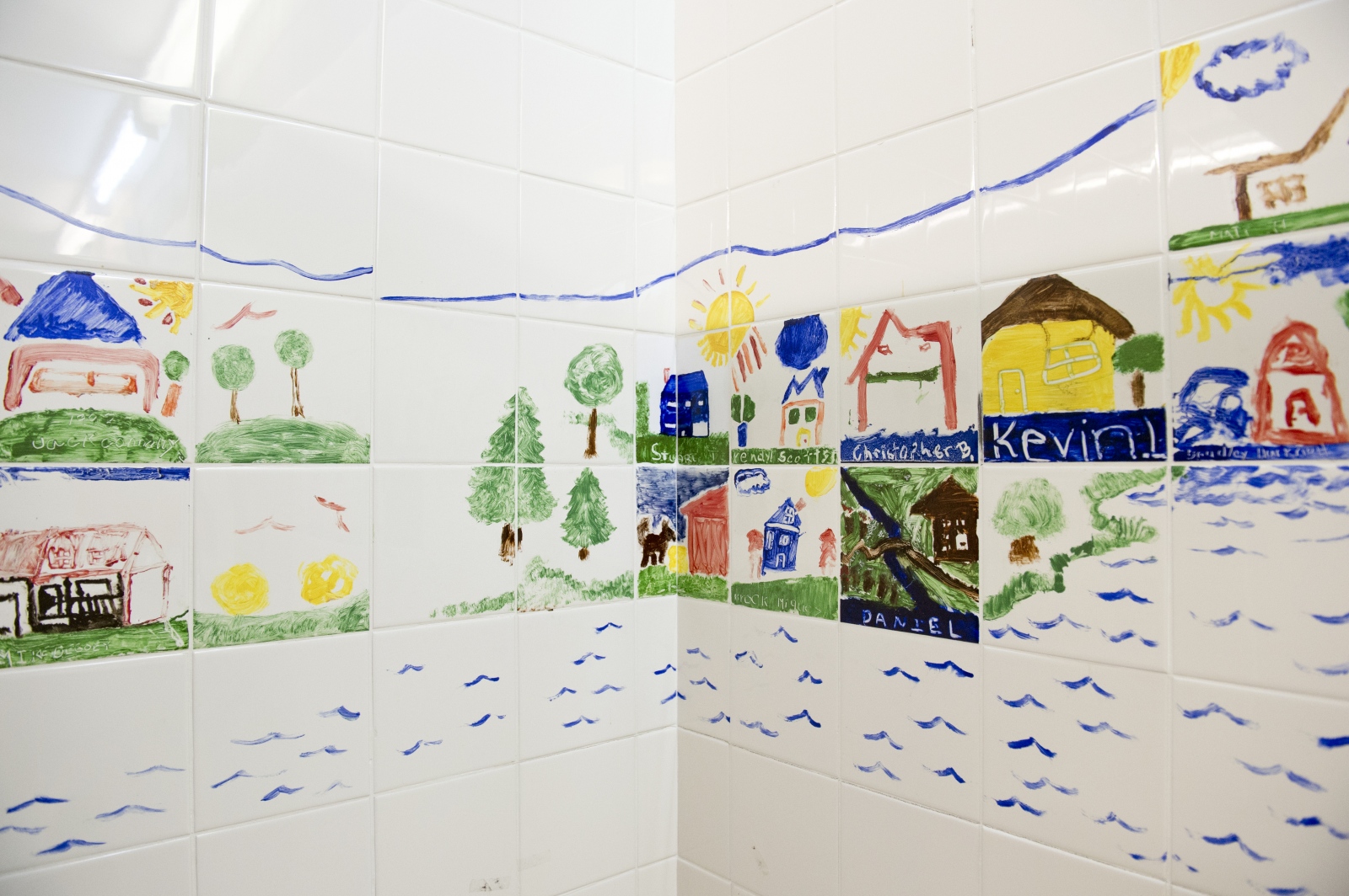 Fraud Unravels All -  A mural is seen at the Shawnigan Lake Community Centre...
