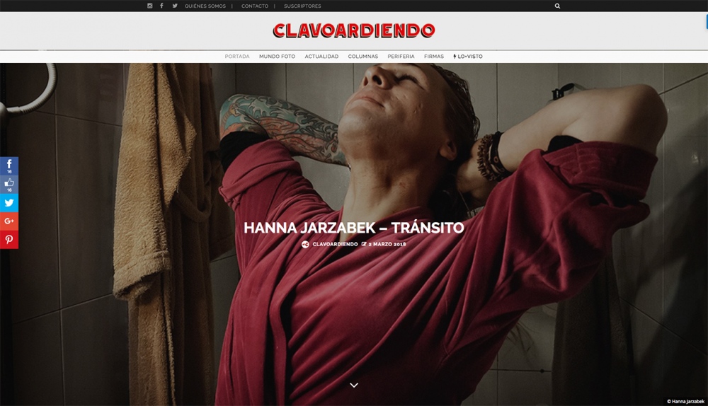 Clavoardiendo magazine publishes TRÃNSITO