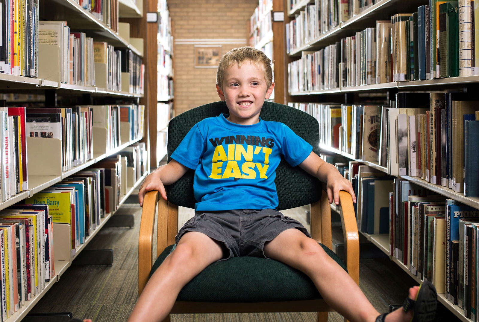  Harrison Auge, 5: â€œI like to grab the books and check them out. I like books about owls and...