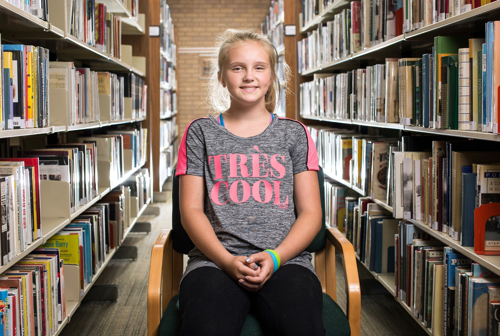  Cassidy Erlbacher, 11: â€œI like how they have a lot of books here, and movies. And sometimes I...