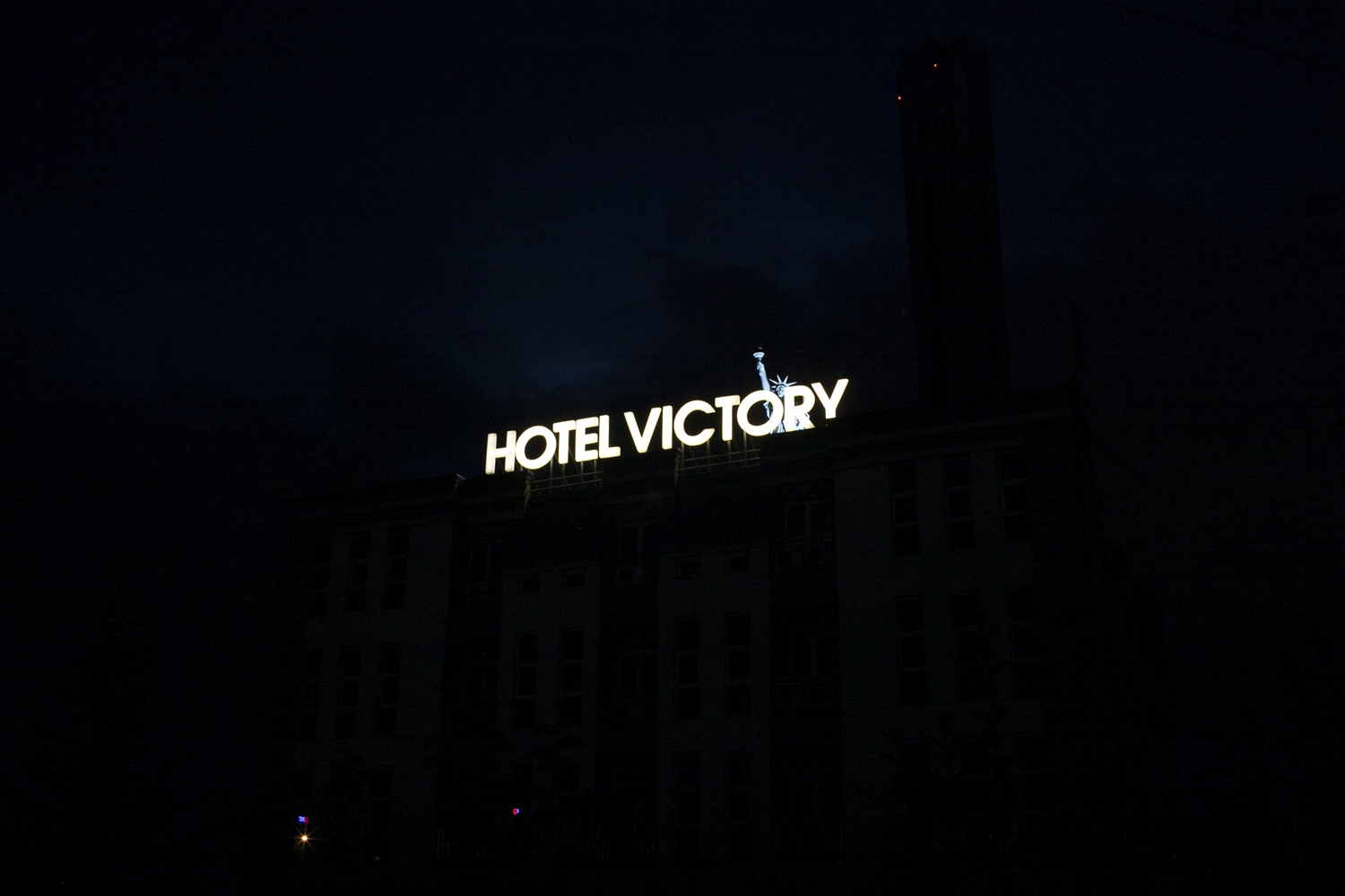 The Victoria Hotel was a symbol of the triumph of the Albanian Kosovars in the war with Serbia....
