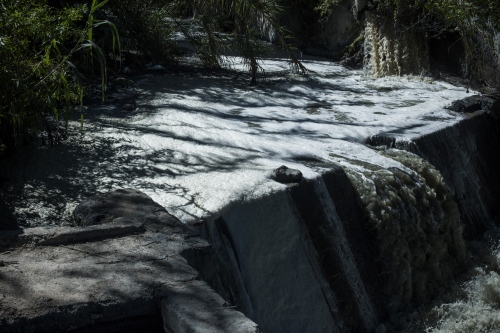 Image from BLUE TOXIC WATER - Drainage canal, in San Diego Chalma, Puebla, Mexico. At a...