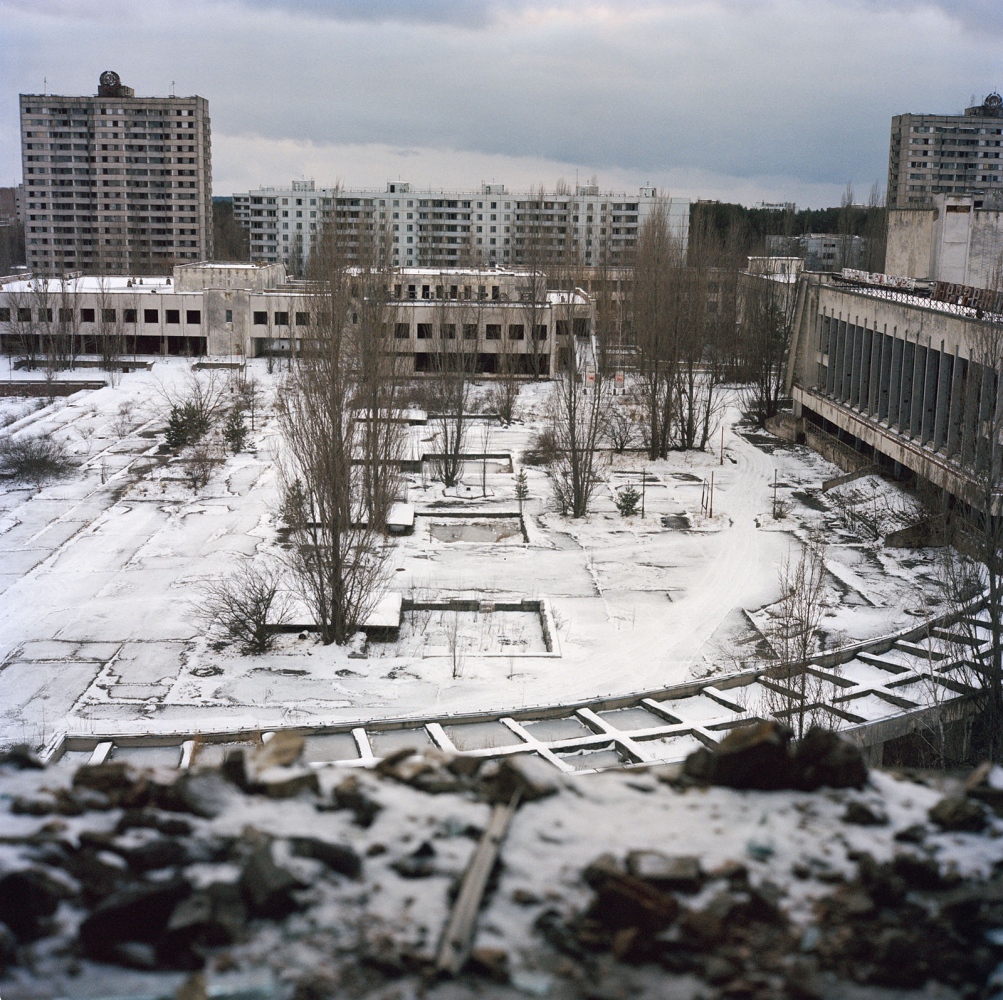 Chernobyl: Still Life in the Zone  - View over the abandoned city of Prypiats. As a result of...