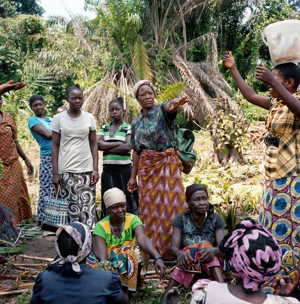Courage in the Congo -  Women survivors of the LRA abuse stop for a break after...