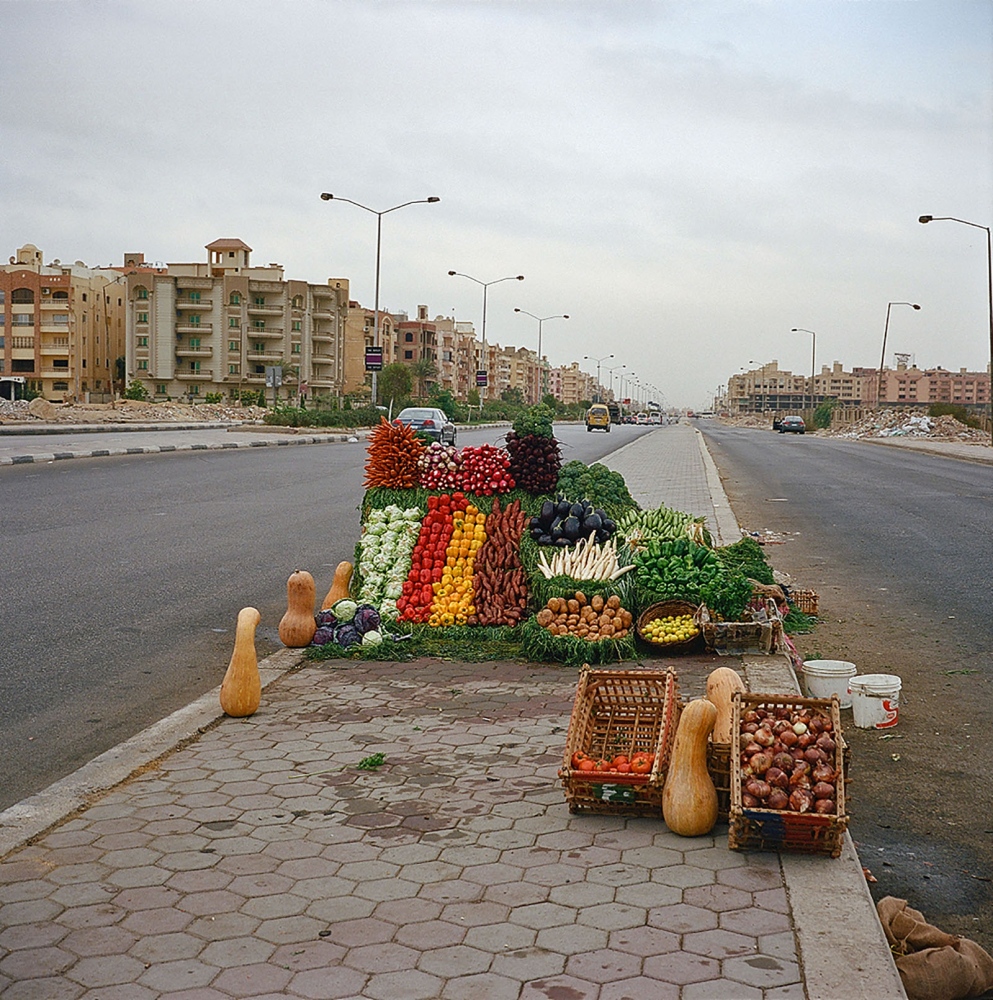 Cairo: Urban Decay -  Fruit and vegetables for sale in sparsely populated Six...